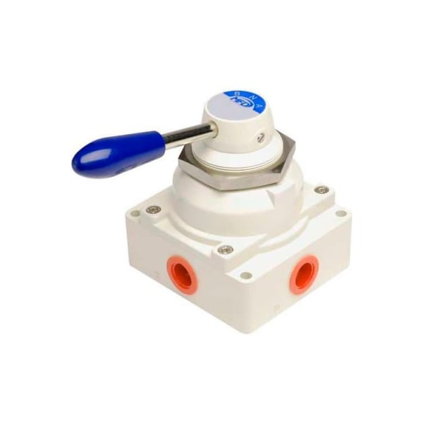 Bimba Mfg Co Bimba-Mead Hand Lever Valve M4HV410-15-S, 4 Port, 2 Pos, 1/2" NPT, Panel Installation M4HV410-15-S - main